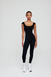 Black Bardot Jumpsuit - WHITESMOKE