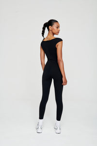 Black Bardot Jumpsuit - WHITESMOKE