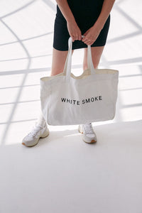 Canvas Tote Bag in off white - WHITESMOKE