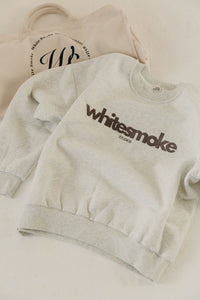 FIKA Cosy Embroidered Sweatshirt - Grey Marl - WHITESMOKE