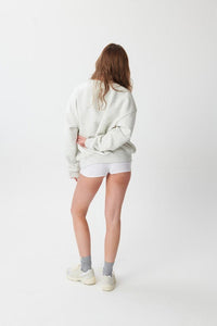 Hygge Cosy Oversized Sweatshirt - Light Grey Marl - WHITESMOKE