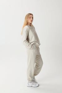 Hygge Cosy Oversized Sweatshirt - Mushroom - WHITESMOKE