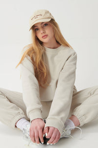 Hygge Cosy Oversized Sweatshirt - Mushroom - WHITESMOKE