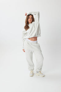 Hygge Cosy Sweatspants - Light Grey Marl - WHITESMOKE