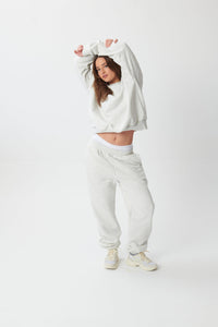 Hygge Cosy Sweatspants - Light Grey Marl - WHITESMOKE