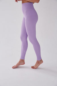 Rib Leggings - Sheer Lilac - WHITESMOKE