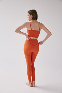 Rib Leggings - Tangerine - WHITESMOKE