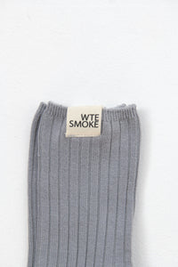 Ribbed Cotton Socks - Alloy Grey - WHITESMOKE