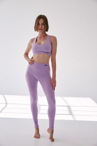 Seamless Align Rib Leggings - Sheer Lilac - WHITESMOKE