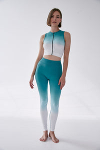 Seamless Ombre Leggings - Turquoise - WHITESMOKE