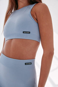 Seamless Rib Bra - Sky Blue - WHITESMOKE