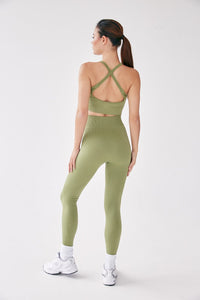 Seamless Rib Leggings - Olive - WHITESMOKE