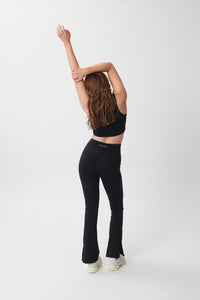 Ultimate Flared Yoga Pants - Black - WHITESMOKE