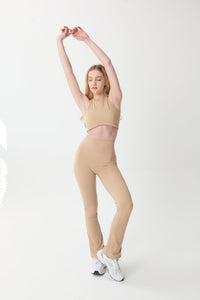 Ultimate Flared Yoga Pants - Sand - WHITESMOKE