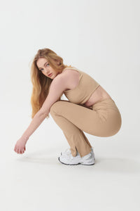 Ultimate Flared Yoga Pants - Sand - WHITESMOKE