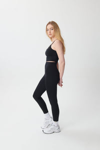 Ultra-Soft High-Waisted Leggings - Black - WHITESMOKE