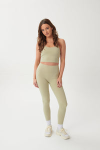 Ultra-Soft High-Waisted Leggings - Sage - WHITESMOKE