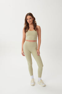 Ultra-Soft High-Waisted Leggings - Sage - WHITESMOKE