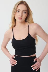 Ultra-Soft Scoop-Neck Tank - Black - WHITESMOKE