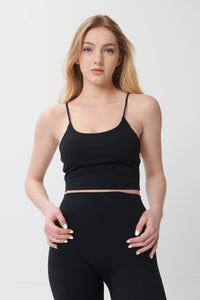 Ultra-Soft Scoop-Neck Tank - Black - WHITESMOKE