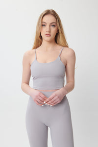 Ultra-Soft Scoop-Neck Tank - Cloud Grey - WHITESMOKE